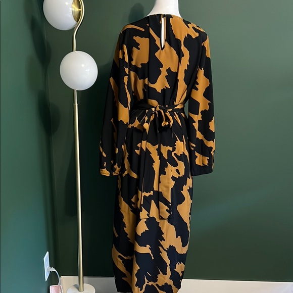 Who What Wear - Black and Tan Long Sleeve Maxi Dress - Sz M - Picture 3 of 7